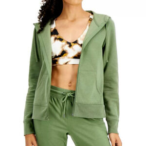 Ideology Performance Women's Zip-Front Fleece Hoodie, Olivine, XL NWT